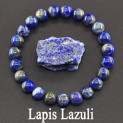 Real 5A Natural Lapis Lazuli Stone Beads Bracelet Homme Genuine Blue Lazurite Gem Original Natural Stone Bracelet for Women Gift