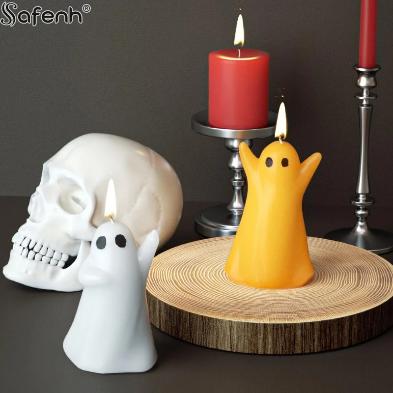 

3D силиконовые формы для свечей DIY призрачные поделки гипсовая кристаллическая смола форма для изготовления мыла для Хэллоуина вечерние украшения подарки
