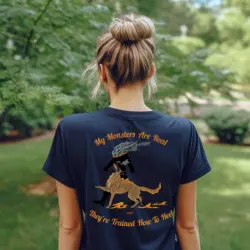 My Monsters are Real and They're Trained How to Heel T Shirt PSA Malinois Dog Trainer Dutch Shepherd