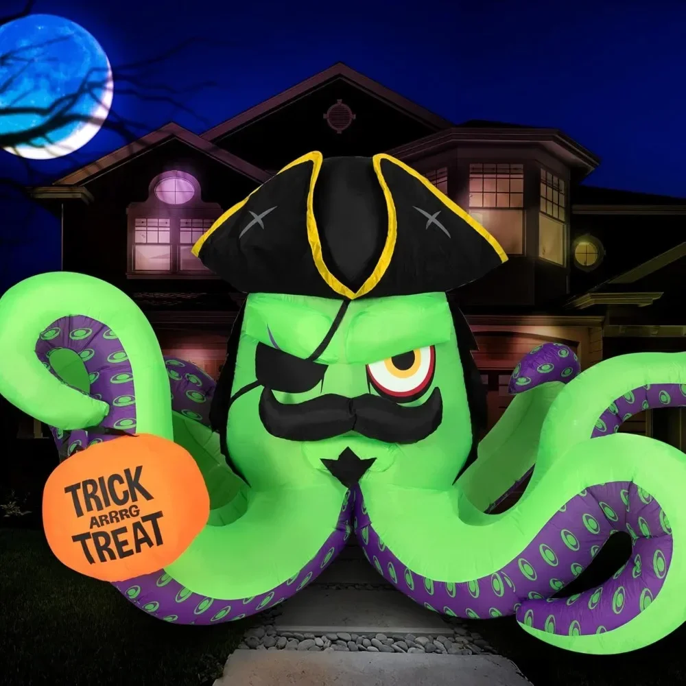 

Halloween Inflatables Large 11.5 ft Pirate Kraken Octopus - Inflatable Outdoor Halloween Decorations Blow Up Halloween