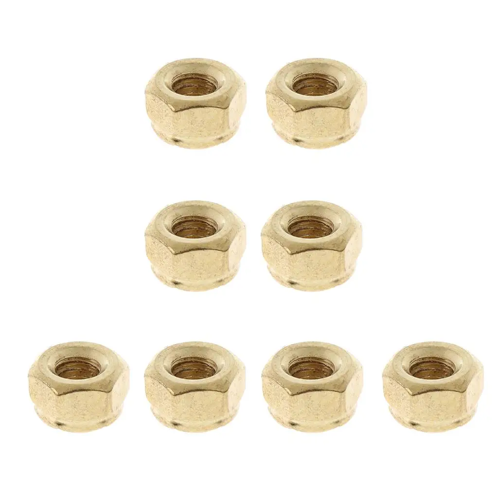 8pcs Skateboard Truck Axle Nuts Kingpin Mounting Screws Longboard Parts