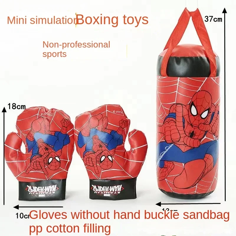 Marvel Spiderman children's cartoon animation mini simulation boxing gloves decompression sandbag gloves training equipment toys