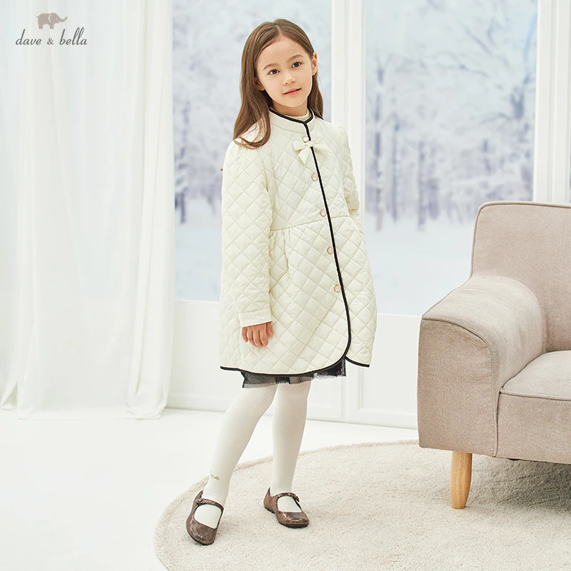 

DK4223208 Dave Bella Winter Kids Girls Fashion Thicken Jacket Pockets Coat Children High Quality Outerwearar