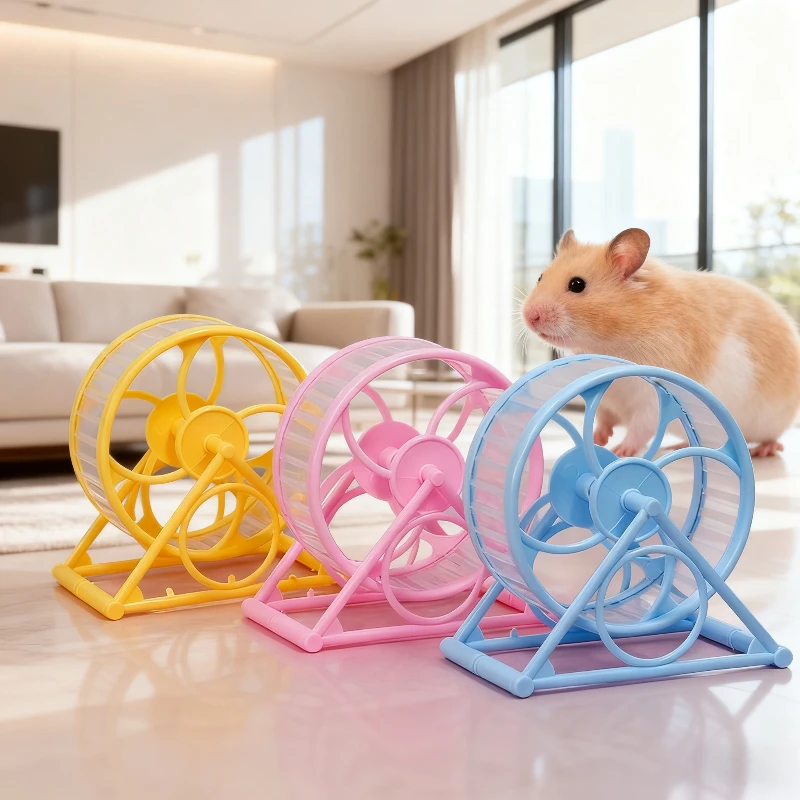 1 قطعة عجلة الجري الهامستر الصامت الذهبي تحمل الأسطوانة لا عالقة القدم مفرغة الكرة قوس الحيوانات الأليفة الصغيرة آمنة وسهلة التنظيف #1