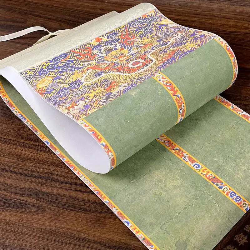 Batik Rice Paper Hanging Scroll Blank Calligraphy Half Ripe Xuan Paper Scroll Chinese Cultural Retro Scroll Decoration Painting