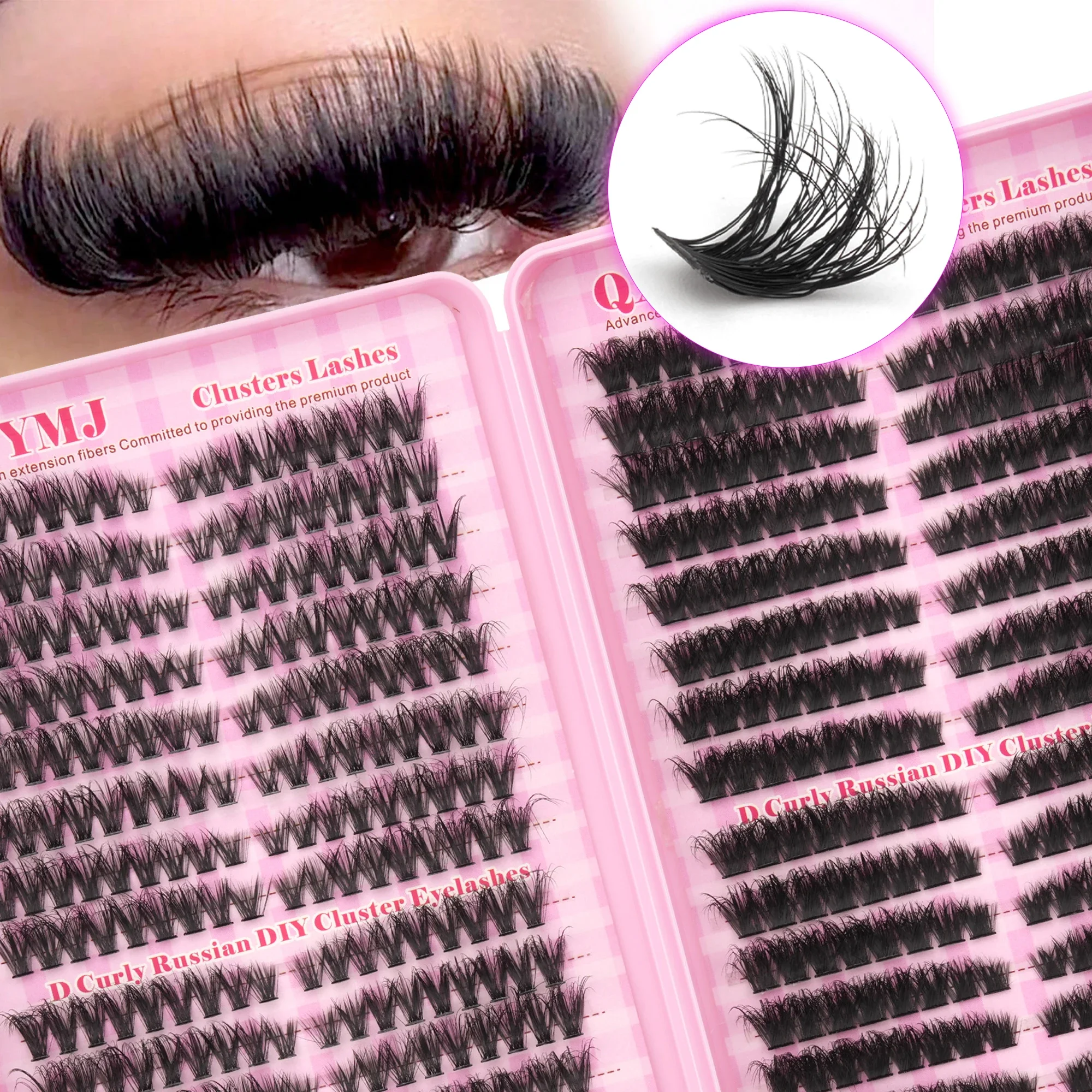 32 Rows Russian Cluster Lashes - огляд і ціна Eyelash Extension Russian