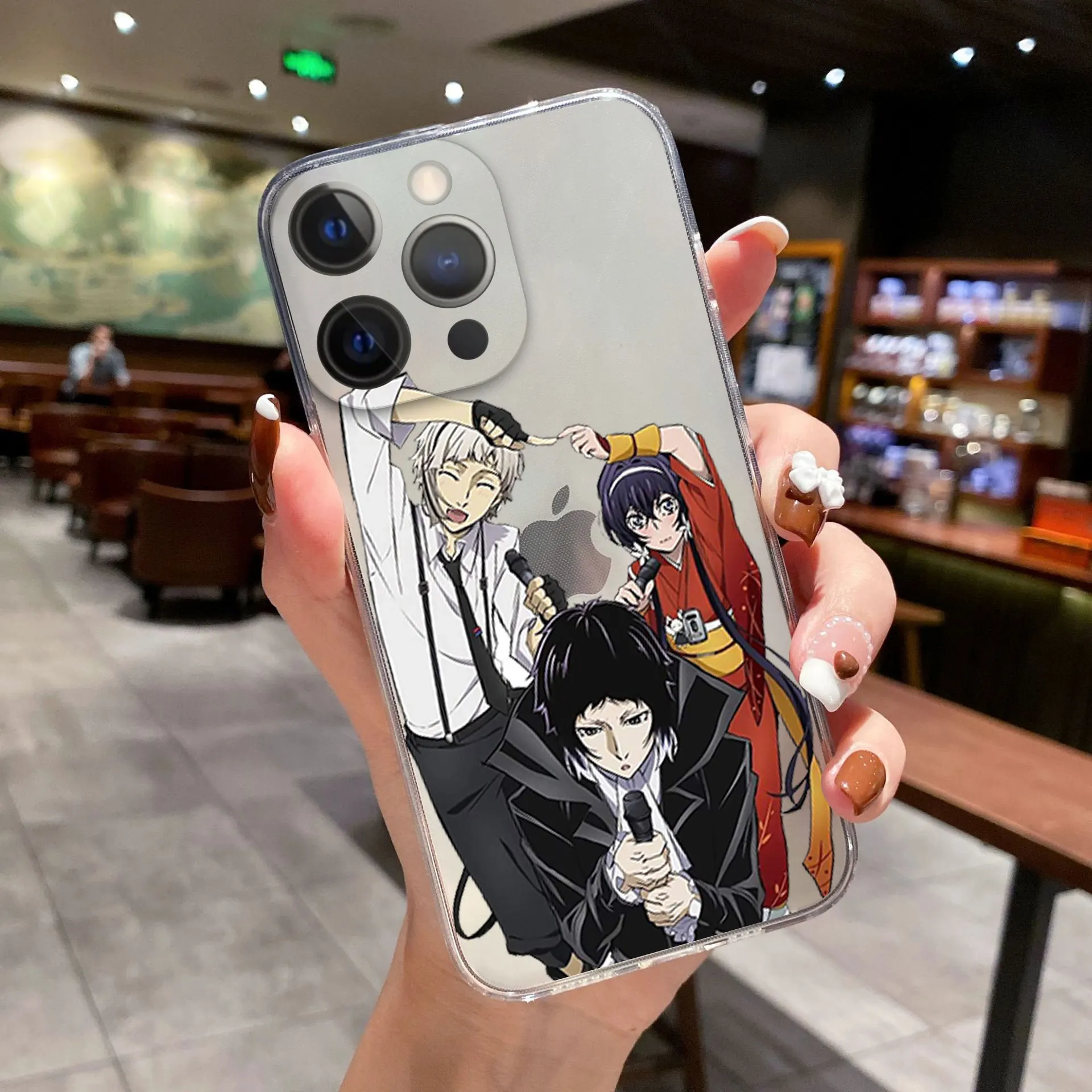 Japan Anime Bungou Stray Dogs Dazai Osamu Phone Case Cover for IPhone 12 11 13 14 15 16 Pro MAX 16 Plus Clear Soft Silicone case