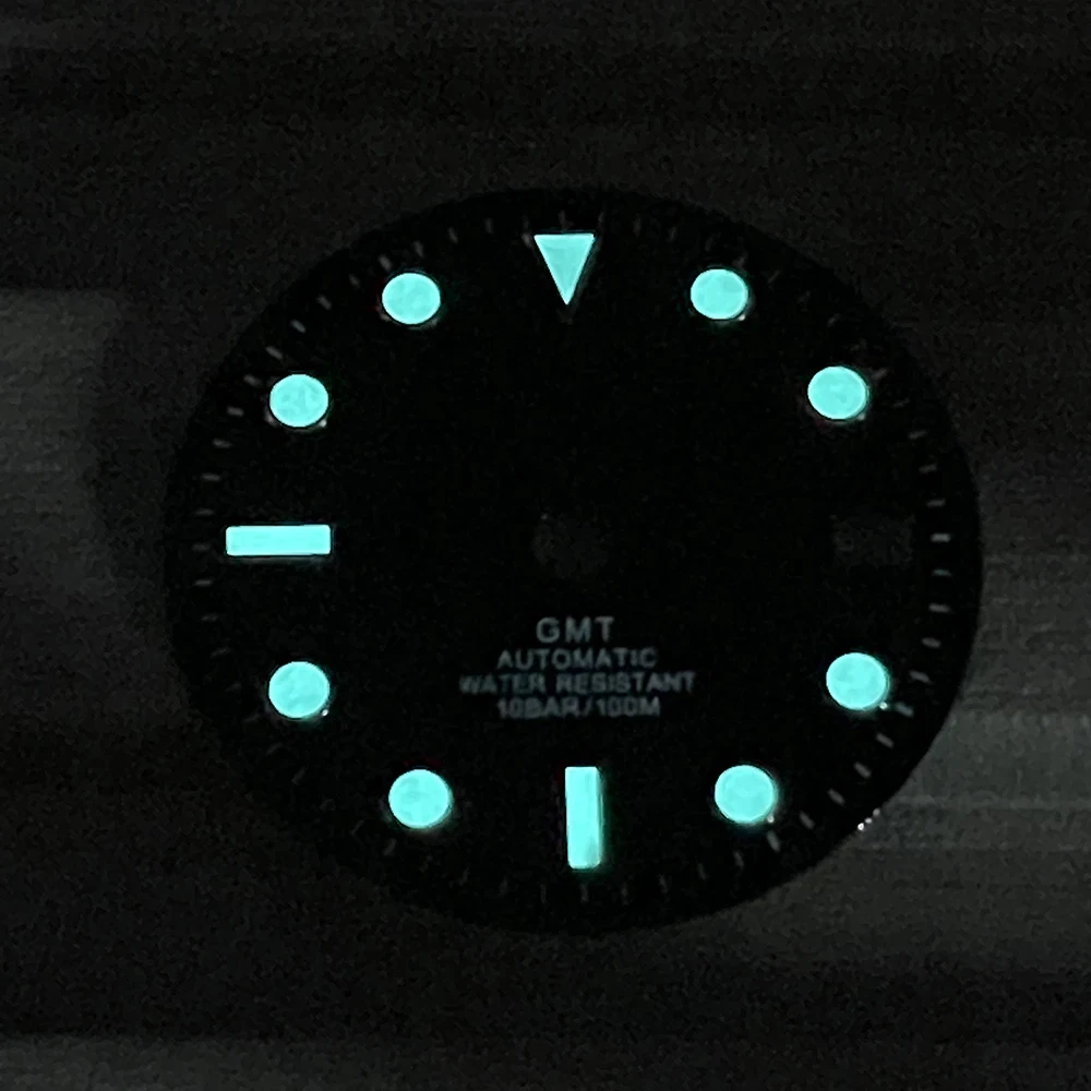 Fit NH34 Mechanical Watch 29mm Watch Accessories Sterile Strong Blue Luminous Watch Dial Date Window Movement Watch Accessories