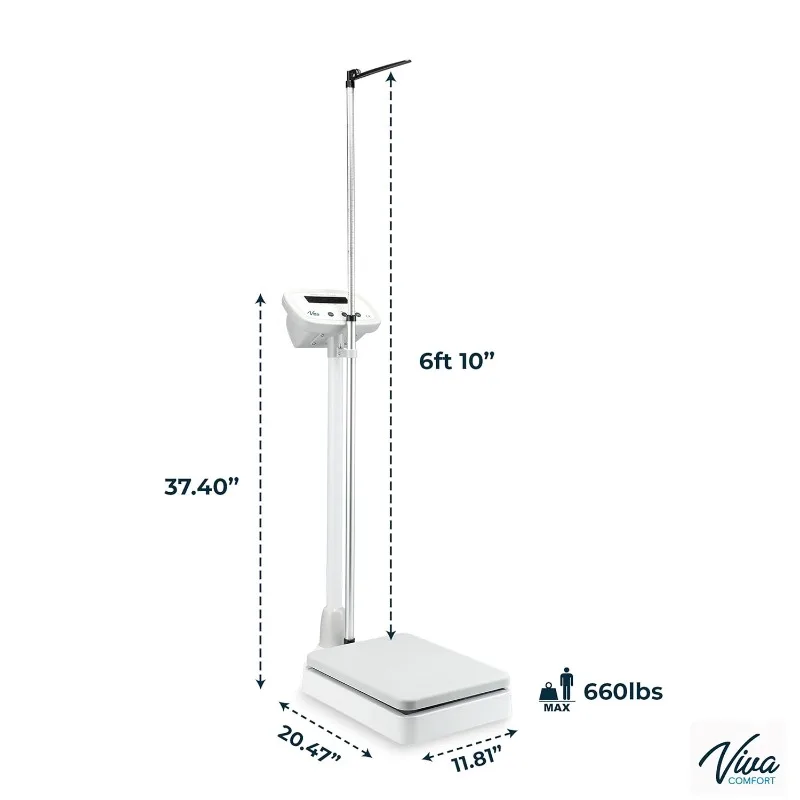 Digital Medical Grade Doctor Scale, Professional Height and Weight Physician Scale