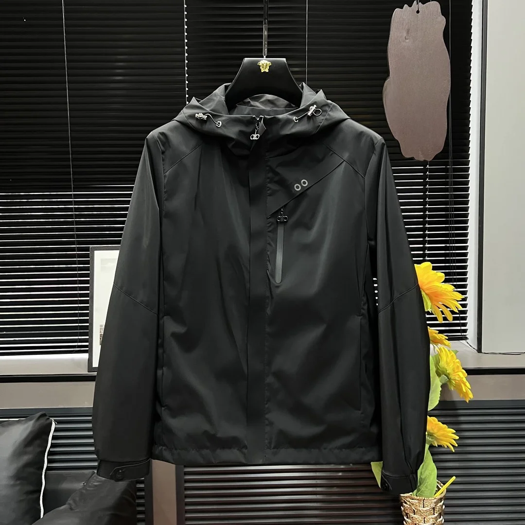 

Модная мужская ветрозащитная куртка с капюшоном, свободного кроя, класса люкс, универсальная верхняя одежда, осенний дизайн, повседневная, с длинными рукавами, на молнии