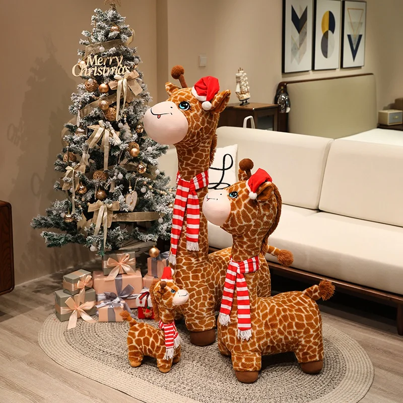 

Cross border foreign trade new Christmas deer figurines, children's photography props, plush toys, accompanying and soothing dol