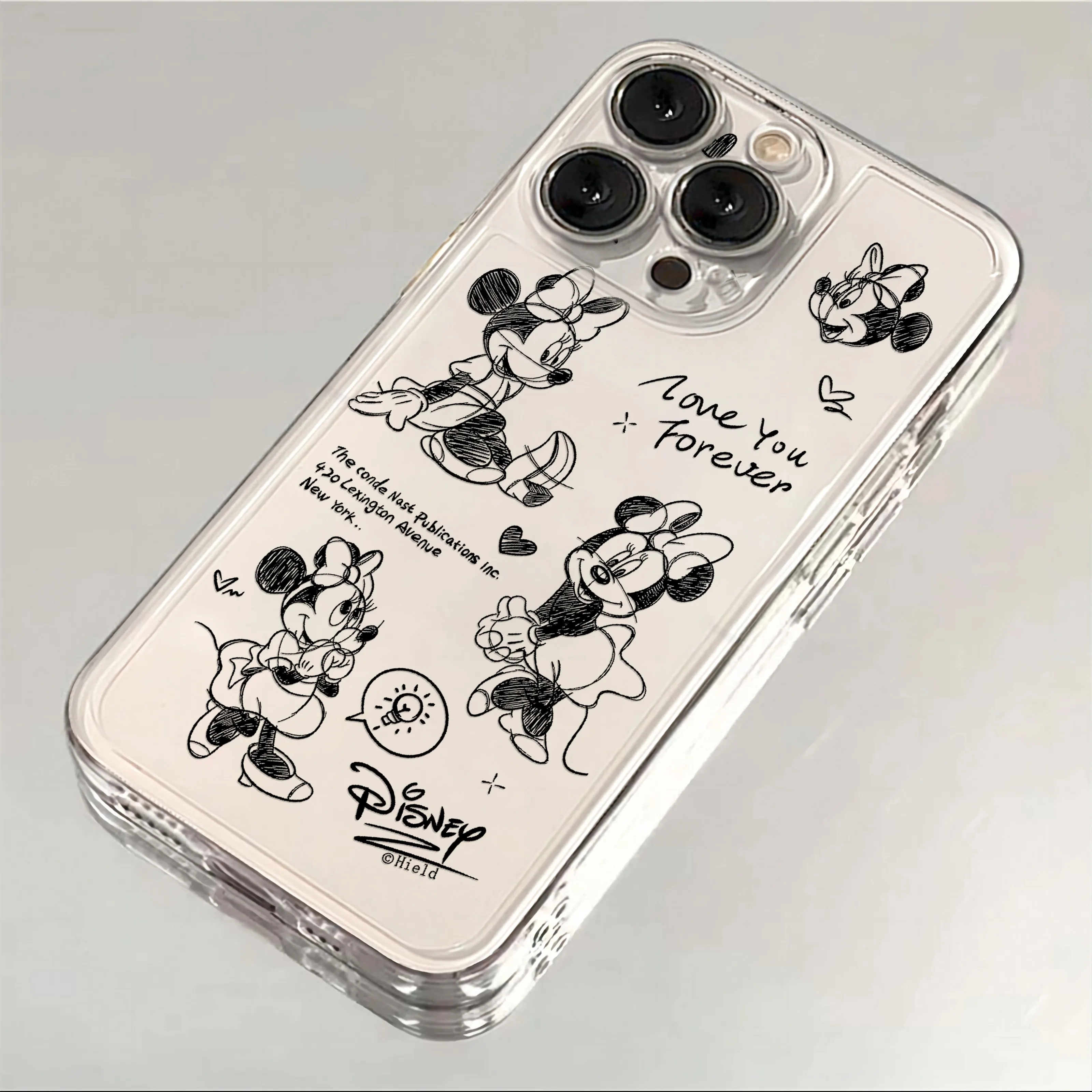 Cartoon Mickeys Minnies Mouse Phone Case For iPhone 16 15 14 13 12 11 Mini Pro Max X XR XSMax 7 8 Plus SE20 Transparent Cover