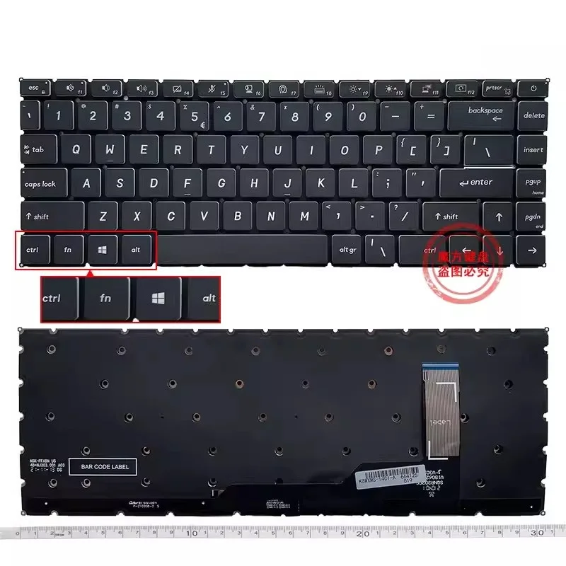 バックライト付きラップトップキーボードms-16s3インチa10a10sc155114c114c2新品