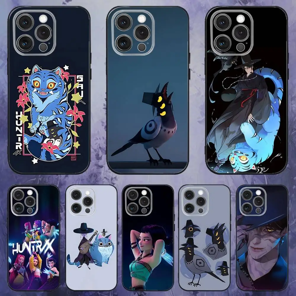 

Phone Case For iPhone 17,16,15,14,13,12,Pro,Max,Plus,E,SE4,Air,Mini Pop D-Demon Hunters Black Soft Box