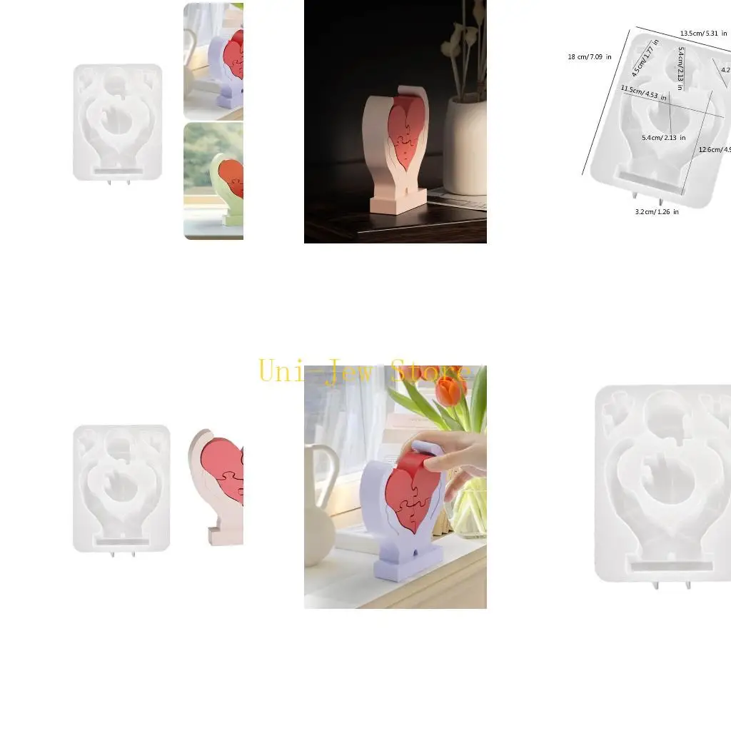 

40GB Hands Holding Heart Decoration Mold Plasters Silicone Mold Jewelry Supply