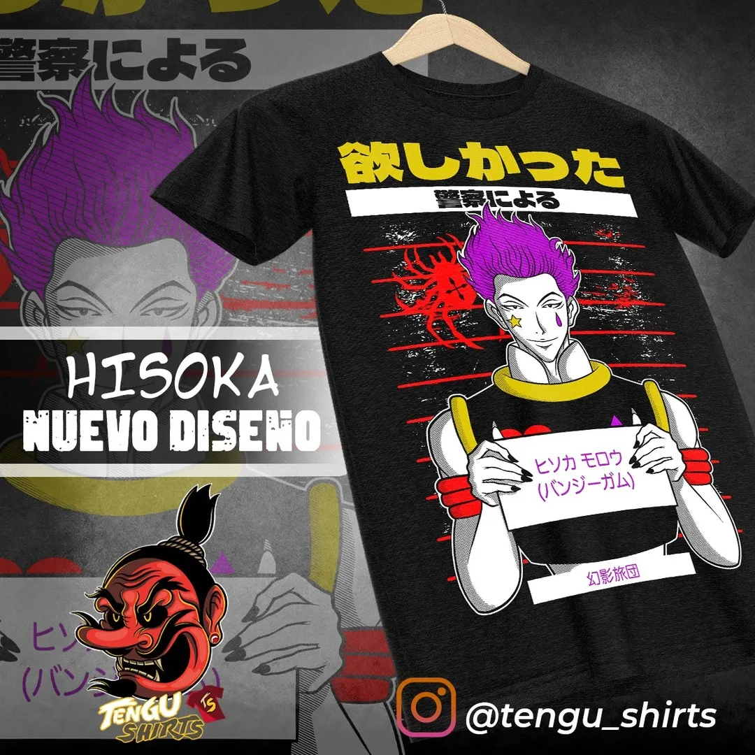 Hisoka Hunter x Hunter T-shirt Gon Killua Neferpitou Anime Manga Shirt All Size