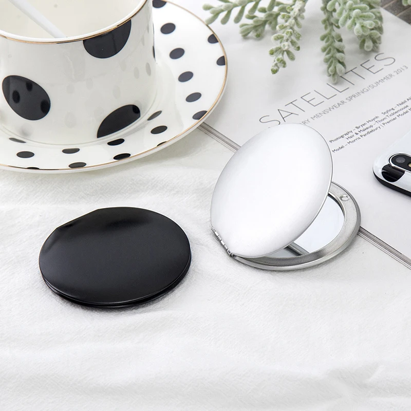 Mini miroir de maquillage compact pour femmes, petits miroirs de courtoisie pliables ronds, portables, grossissants de poche, outils de maquillage