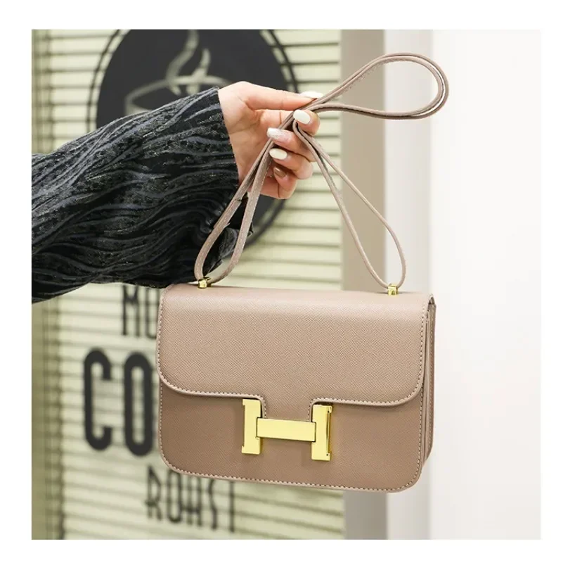 حقيبة كتف نسائية كلاسيكية من الجلد بتصميم أنيق وحقيبة يد كروس فاخرة لملابس عصرية