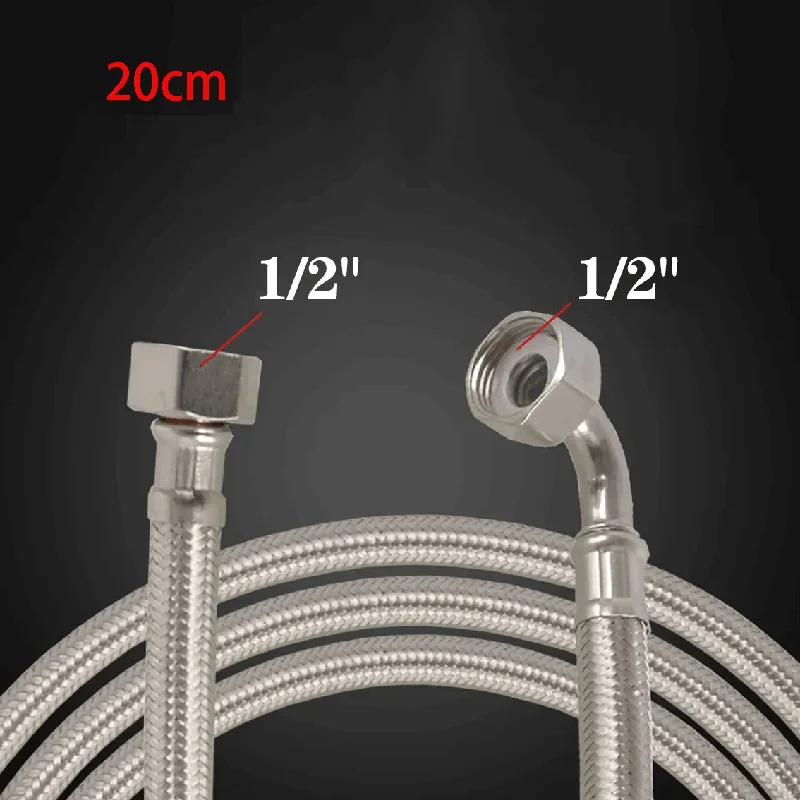 Unilateral articulated elbow 304 stainless steel braided hose water heater toilet angle valve faucet hot cold water inlet pipe