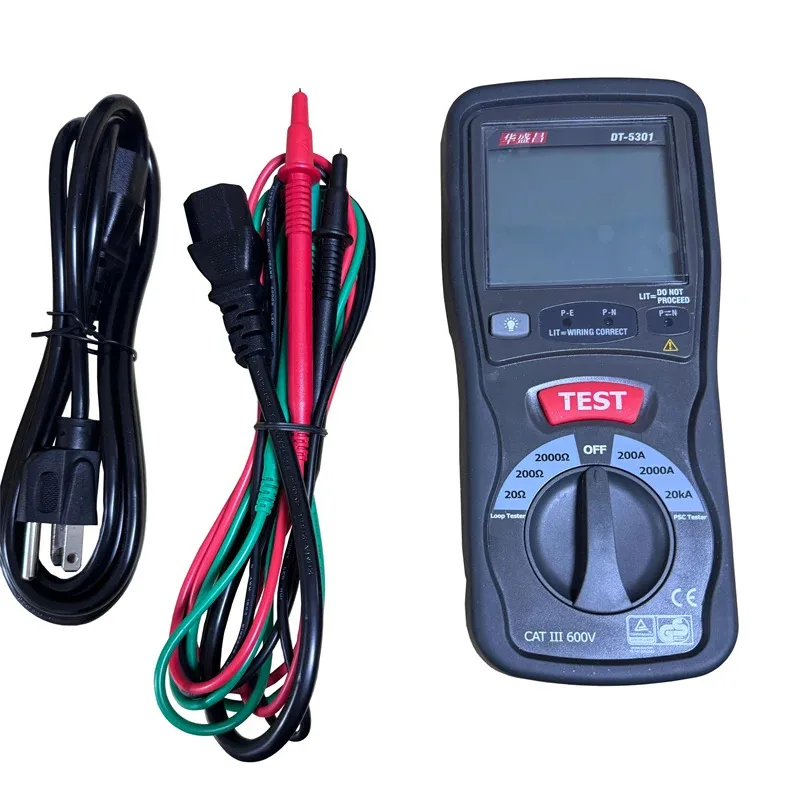 CEM DT-5301 Circuit Resistance Tester LOOP/PSC Tester Circuit Resistance Meter