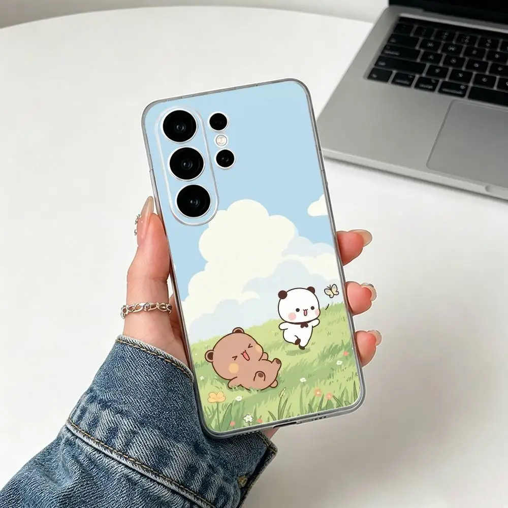 Cartoon Cute BuBu DuDu Phone Case For Samsung S25,S24,S21,S22,S23,S30,Ultra,S20,Plus,Fe,Lite Transparent Cover