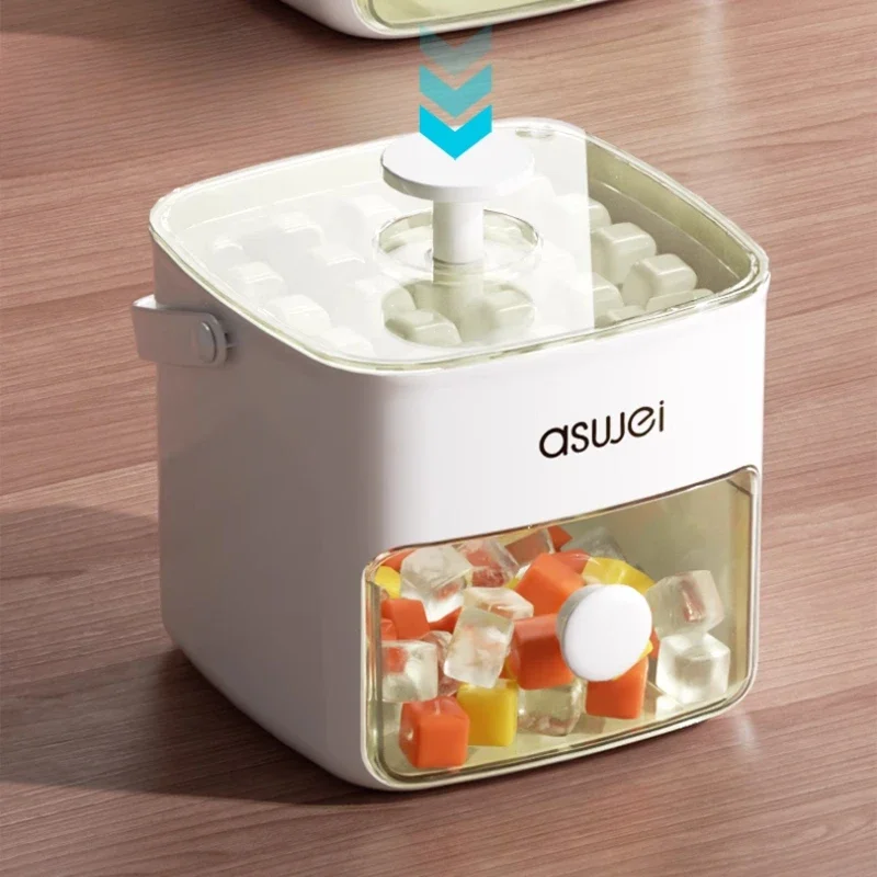 Press Ice Lattice Mold Large Capacity Ice Storage Grinder Frozen Ice Ball Box Household Food Grade Refrigerator sparkler‌ Cubes