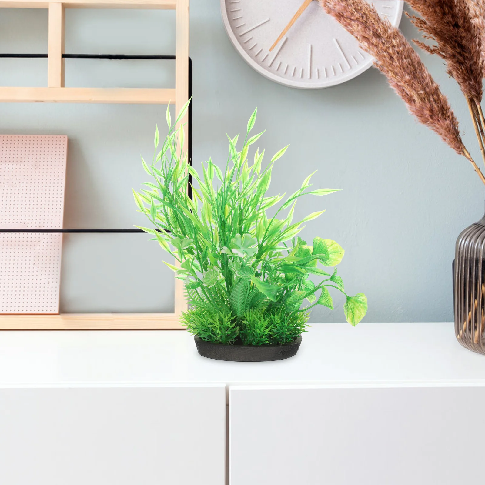 

2Pcs Aquarium Plants Plastic Grass Fish Tank Decor Lifelike Simulation Accessories Fish Tank Grass Aquarium Plants