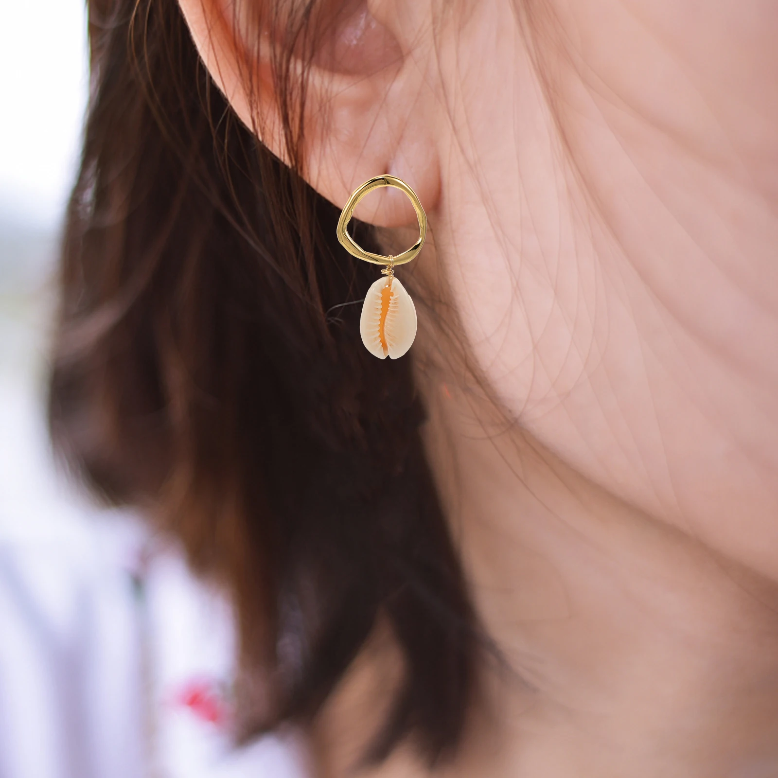 

Pearl Shell Earrings Seashell Jewelry for Women Trendy Pendant Drop Stud Dangle Bohemian Charm Accessories