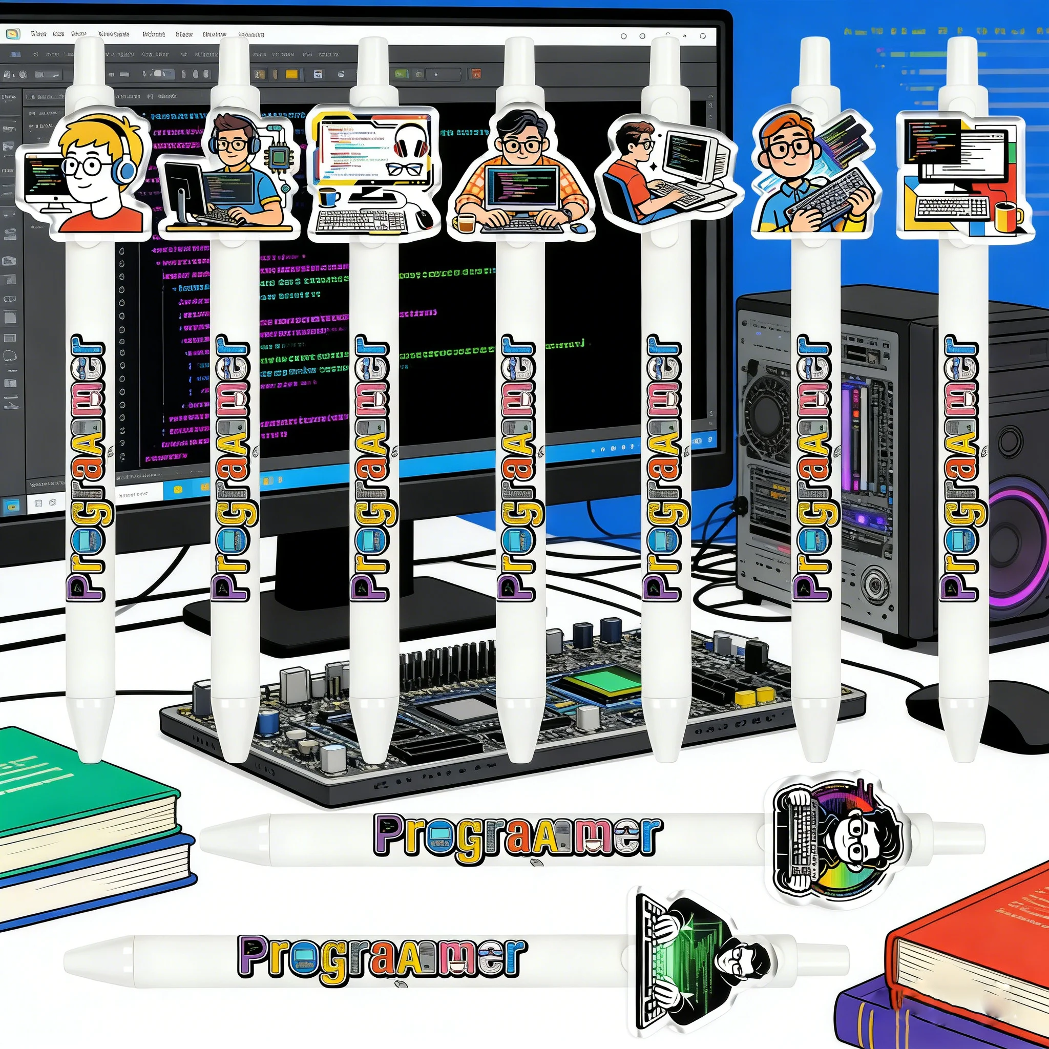 

9pcs/18pcs Programming Programmer Ballpoint Pen Office Learning Gift Pen