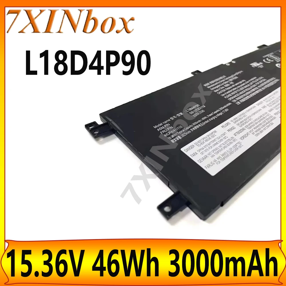 

7XINbox L18D4P90 L18M4P90 15,36 В, 46 Втч, 3000 мАч, аккумулятор для ноутбука Lenovo Thinkpad L13 Yoga 2-го поколения 2 02DL030 02DL031
