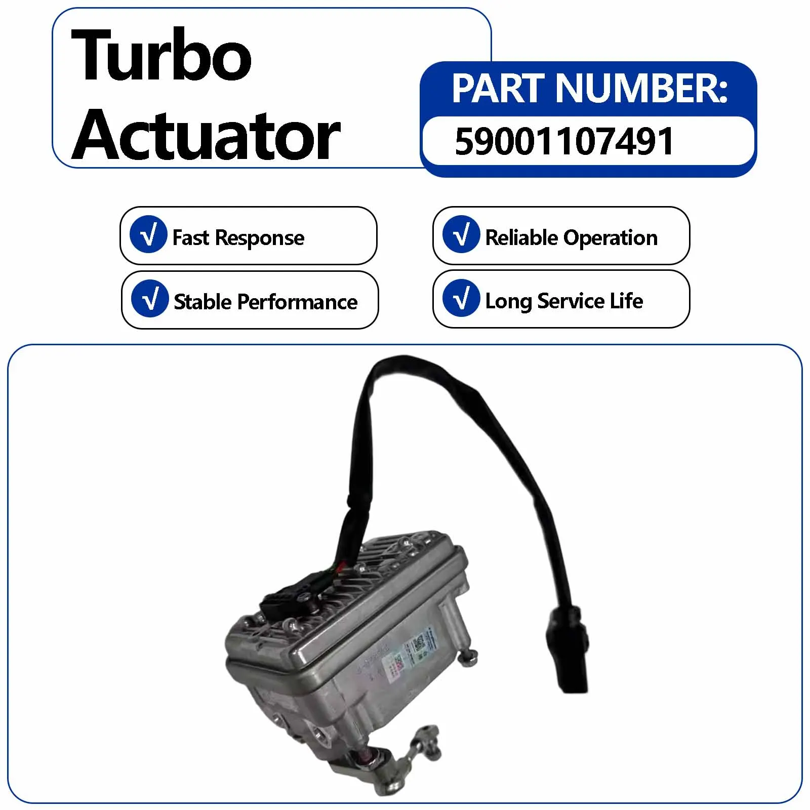 12V Turbo Eletronic Actuator 5900 Series 59001107491 L5PC1760056642 For Chevrolet Silwerado GMCSierra(2010-2014)