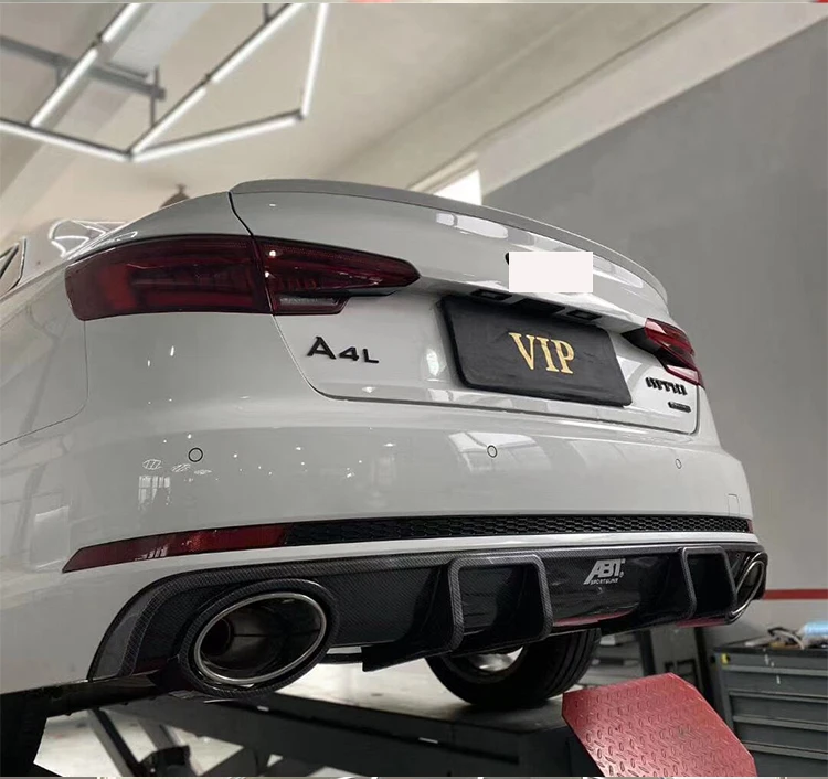 B9 RS4 diffuser fit for audis A4 SLline Refit to RS4 style rear bumper diffuser 2017 2018 2019