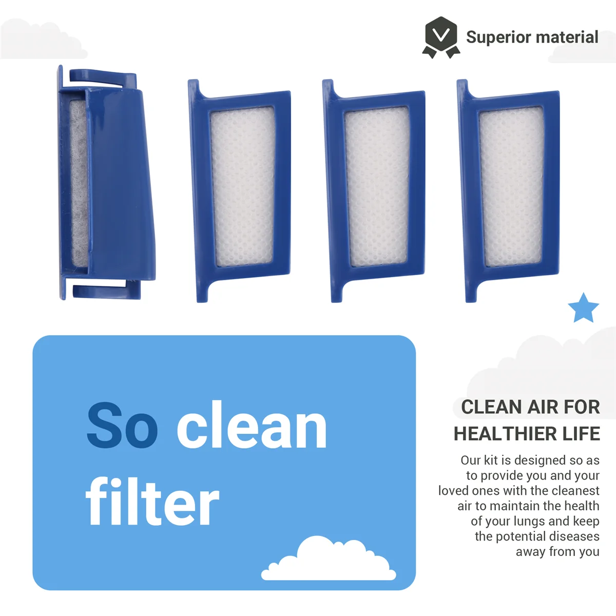 N89R-Filterkits für Philips Respironics für Dreamstation enthalten 2 wiederverwendbare Filter und 6 ultrafeine Einwegfilter