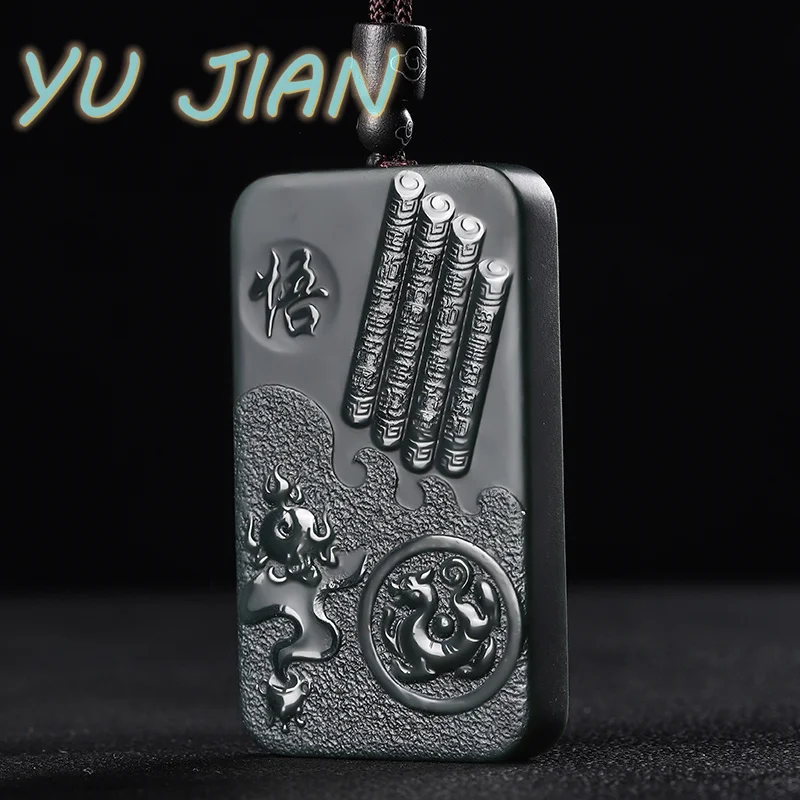 جديد Hetian الأخضر الجاديت عالية الجودة المعلقات الطبيعية حبات اليشم الحقيقي سلسلة قلادة قلادة العلامة التجارية محظوظ الرجال النساء غرامة مجوهرات #4