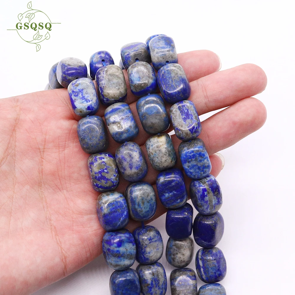 

10-13mm Exquisite Faceted Natural Lapis Lazuli Irregular Smooth Loose Beads for Jewelry Making DIY Bracelet Necklace Accessories