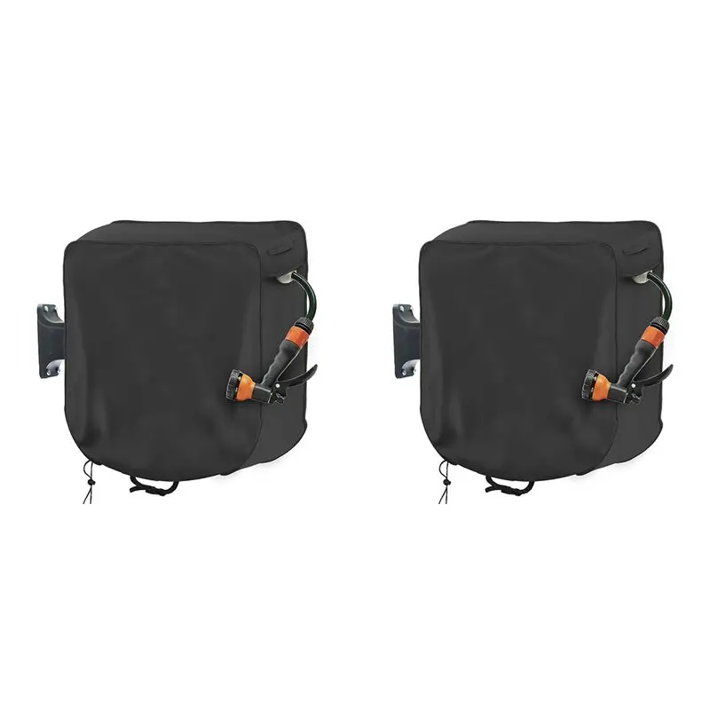 AT29-2X Square Hose Turntable Cover Wall-Mounted Retractable Hose Reel Cover Waterproof And Sunscreen 420D