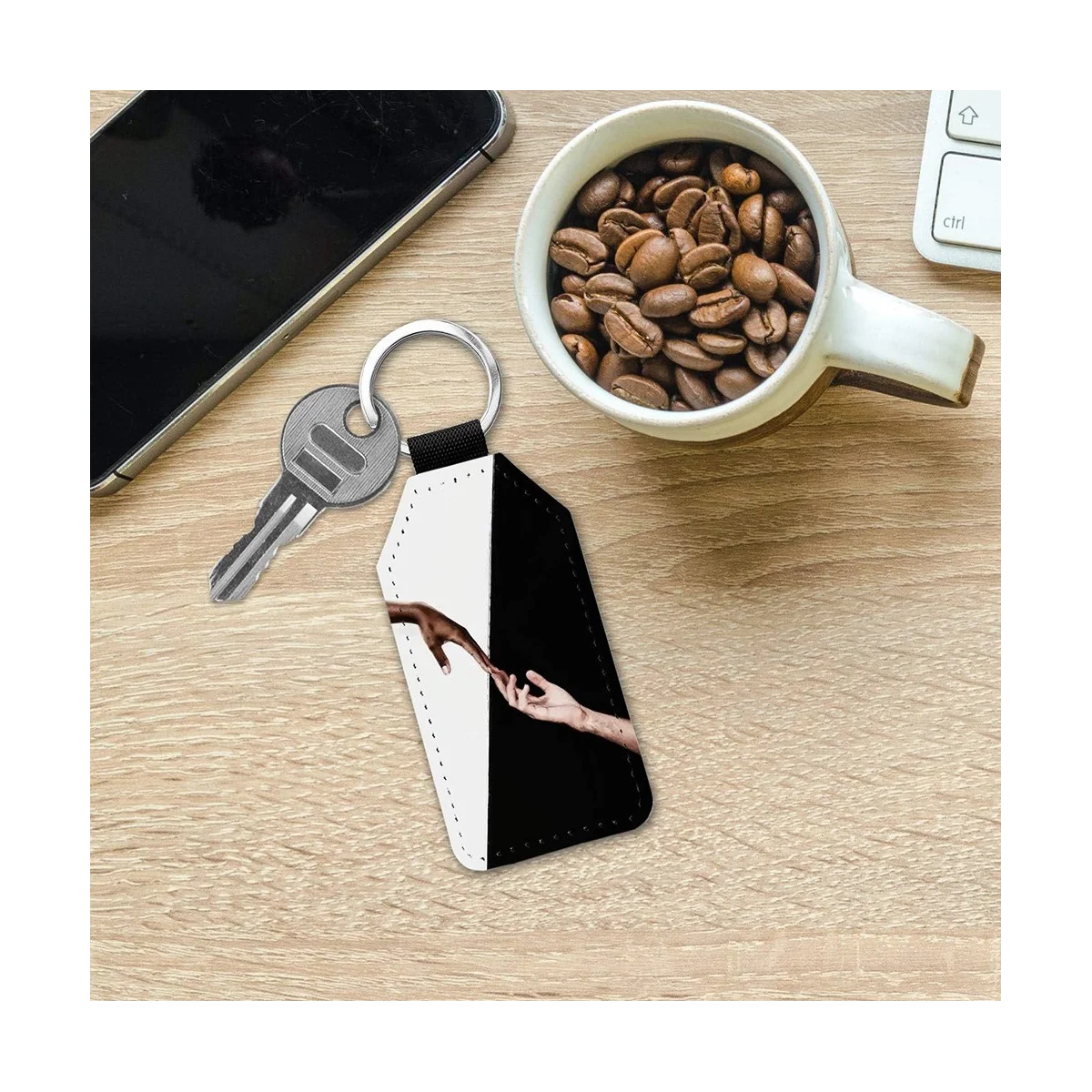 

20Pack Sublimation Blanks Keychain Glitter PU Leather Keychain Heat Transfer Keyring Various Kinds Sublimation Blank