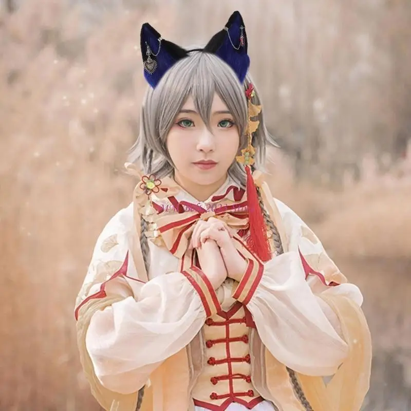 49ME Diadema con orejas bestia peluda, diadema Anime, aro para para niña, accesorios fiesta para ComicShows