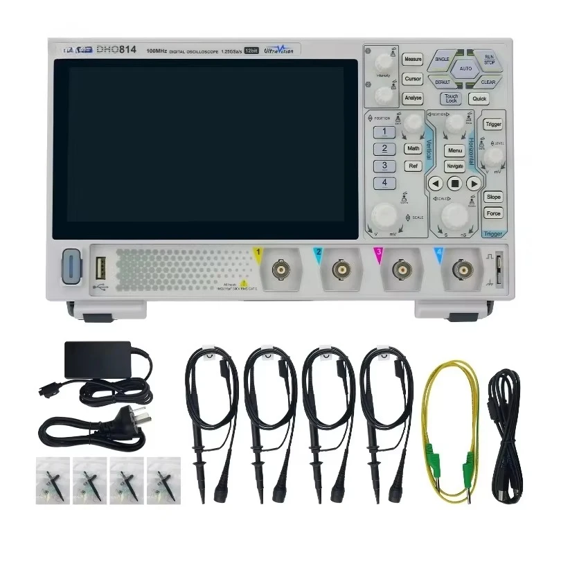 DHO802 DHO804 DHO812 DHO814  Digital , Super Light Portable Scope, 2/4 Channel 70MHz 100MHz 200MHz for Electronic Testing