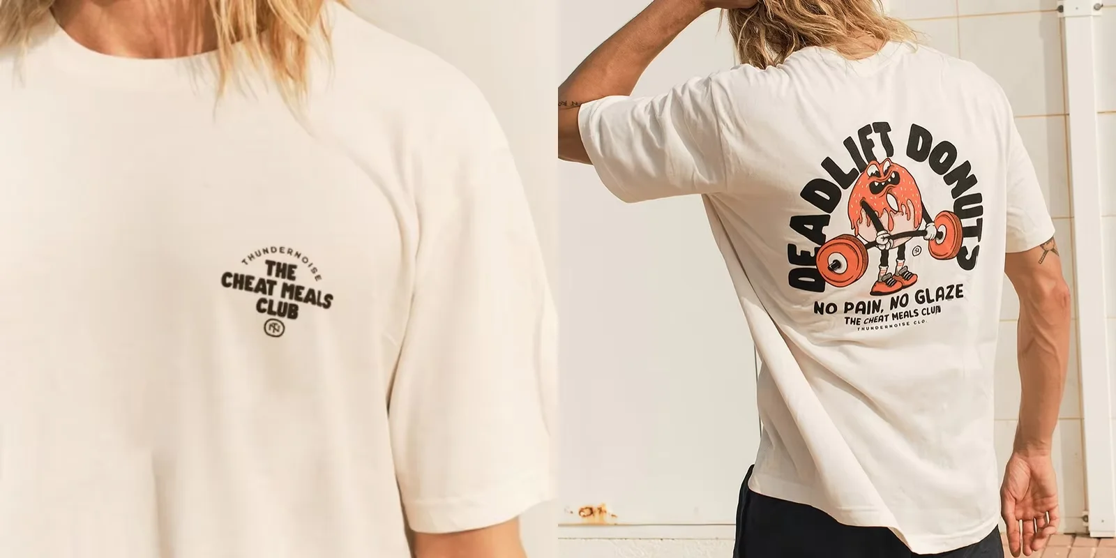 2026 New Fitness Training Sports Graphic T-Shirt Thundernoise Deadlift Donuts Unisex Casual Streetwear Tee