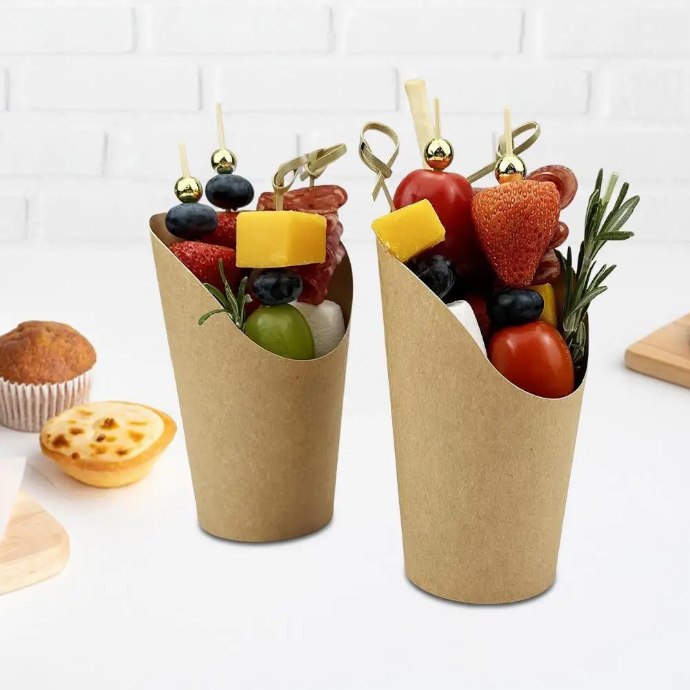 

Golden Ball Cocktail Sticks Disposable Charcuterie Cup with Bamboo Cocktail Picks Snack Appetizer Paper Cup Kit for Fries Gift