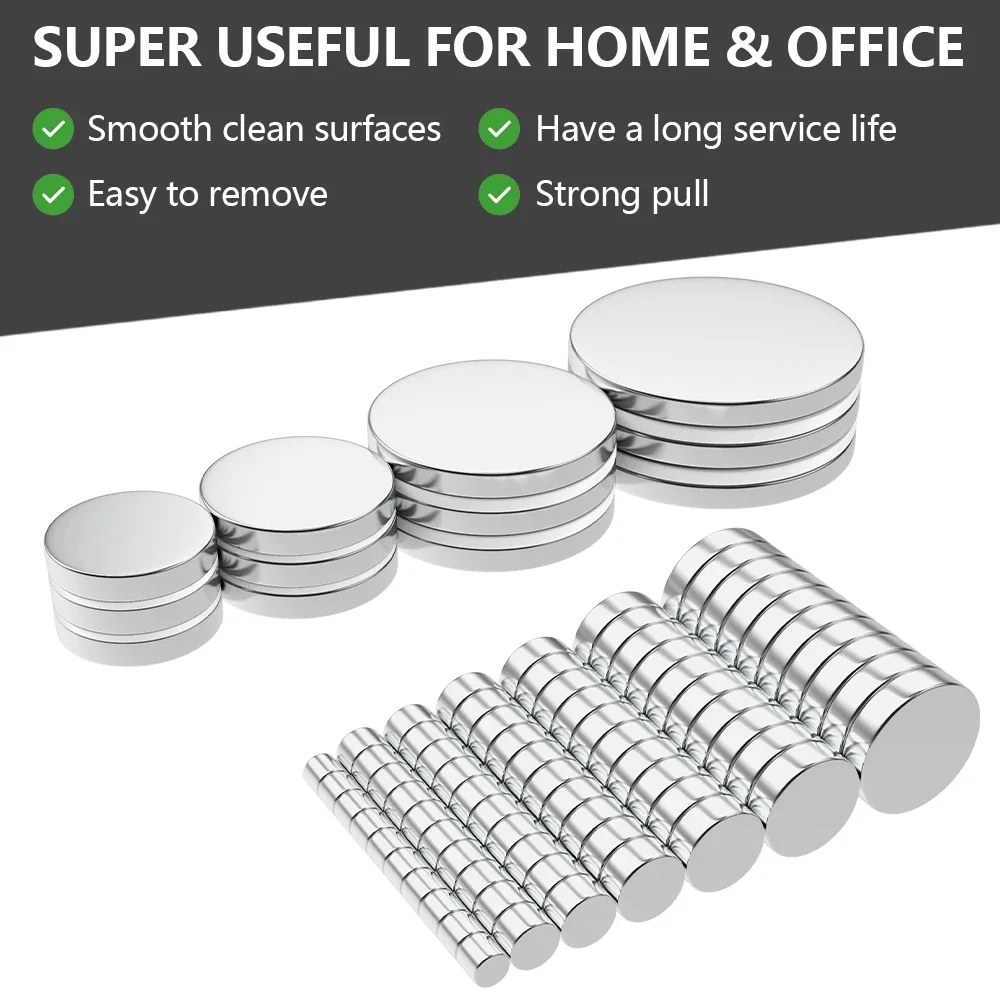 N35 Super Strong Neodymium Magnet Round NdfeB Powerful Permanent Magnetic imanes  Magnents Refrigerator Magnet 10x5 20x5 30x5mm