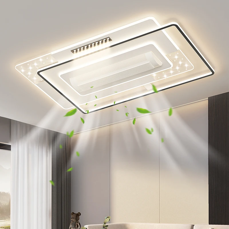 

Modern 2024 New Full Spectrum Eye protection Leafless Ceiling Fan with Light Ceiling Light Living Room Fan Light