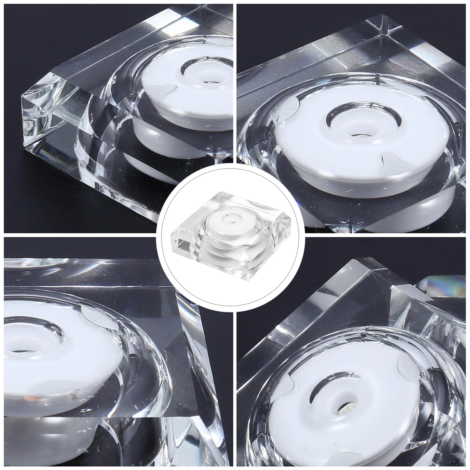 

2pcs Led Vase Lamp Base Creative Crystal Glass Waterproof Decorative Light For Room Home Wedding Party Scene Layout Lamp