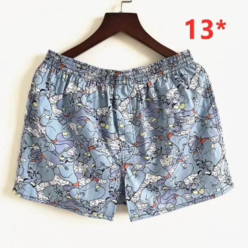 Underwear for men and women Boxer shorts cotton Cartoon one-piece style Mid-waist shorts summer Pajama pants Sleeping bottoms