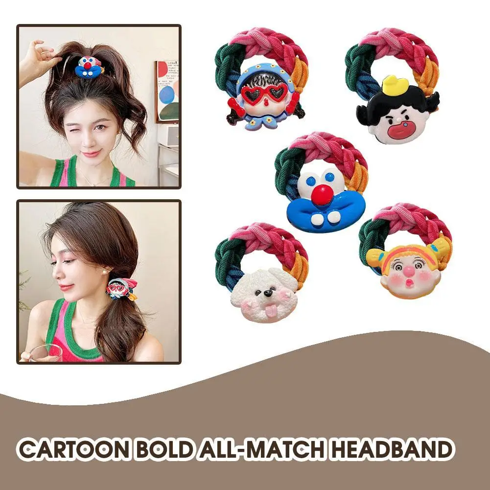 Cartoon Doll Little Girl Ponytail Holder Cute Hair Exquisite Creative Children Bands Rubber Hair Tie Pendant Puppy Accessor N2D4