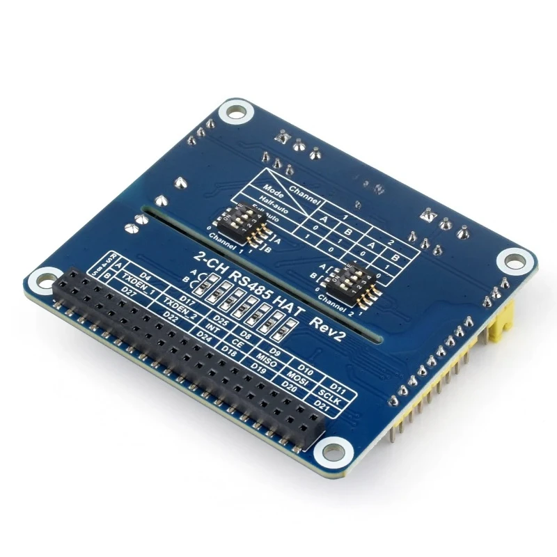 1Pcs 2-Channel Isolated RS485 Expansion HAT With Multi Onboard Protection Circuits. for Raspberry