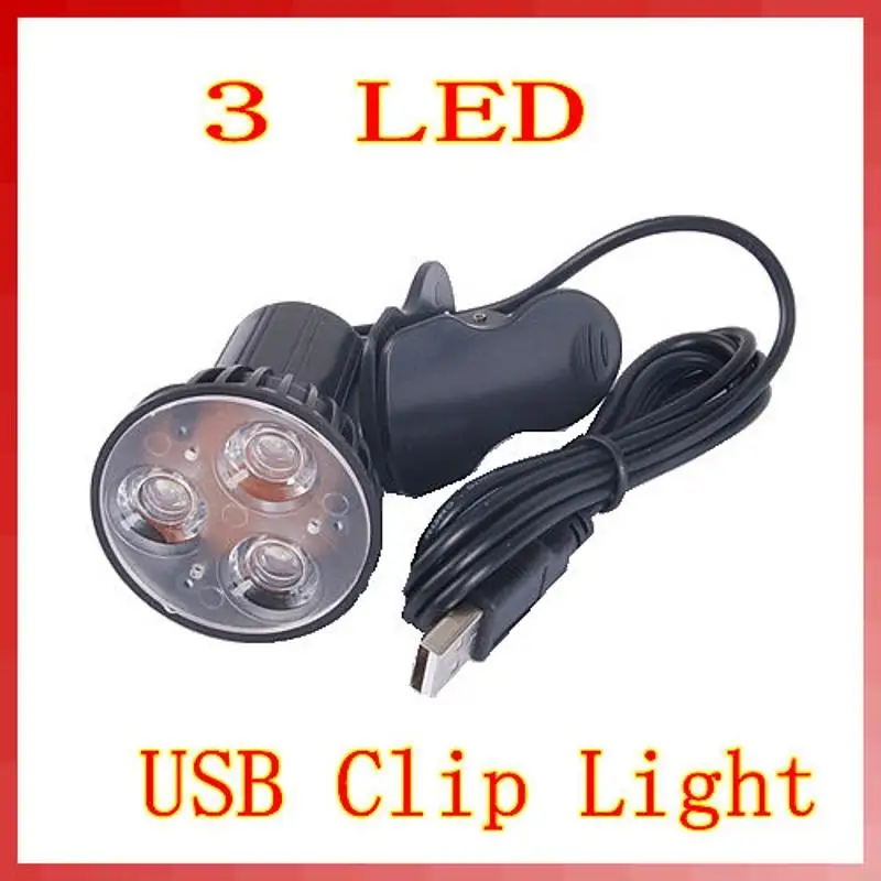 97BF USB 3 LED Clamping Clip Light Bulb Lamp for Desktop Notebook PC Laptop Reading