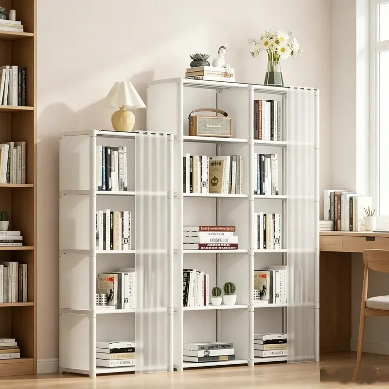 

Minimalist Open Bookcase Floor-standing Multi-layer Easy Assembly Storage Cabinet Home Display Rack Books and Desktop Ornaments