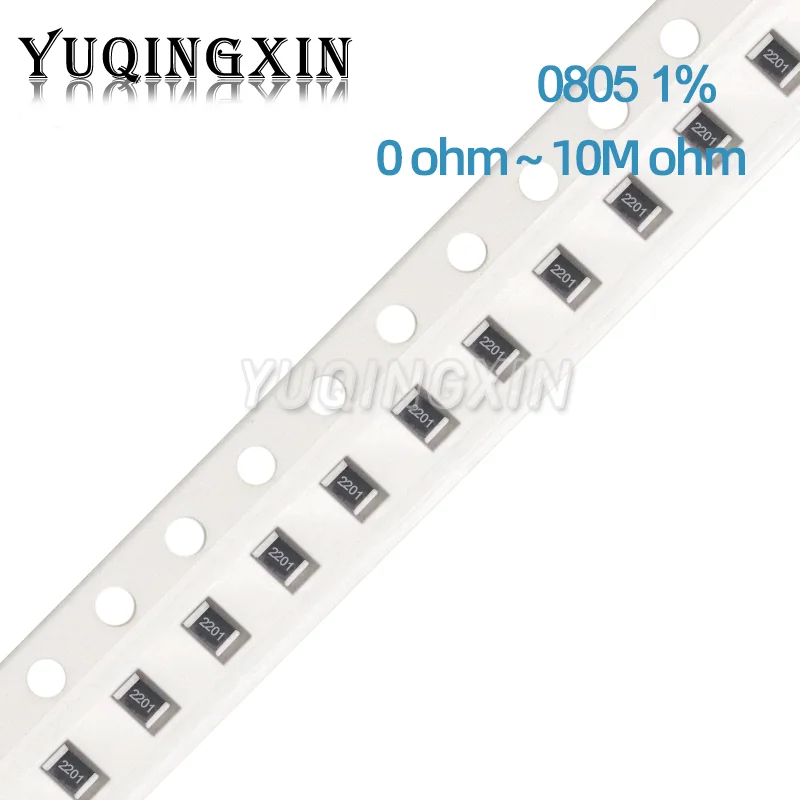 100pcs 0805 1% resistor 1/8W 1.02K 1.05K 1.24K 2.1K 2.49K 2.8K 4.22K 4.99K 6.04K 11.5K 14K 16.9K 21K 24.9K 28K 34K 49.9K ohm
